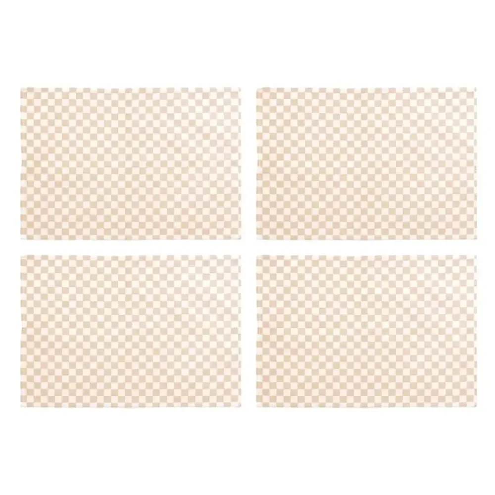 MacKenzie-Childs Flax Check Placemats 13x18 Set of 4 Chic Cotton Kitchen NEW